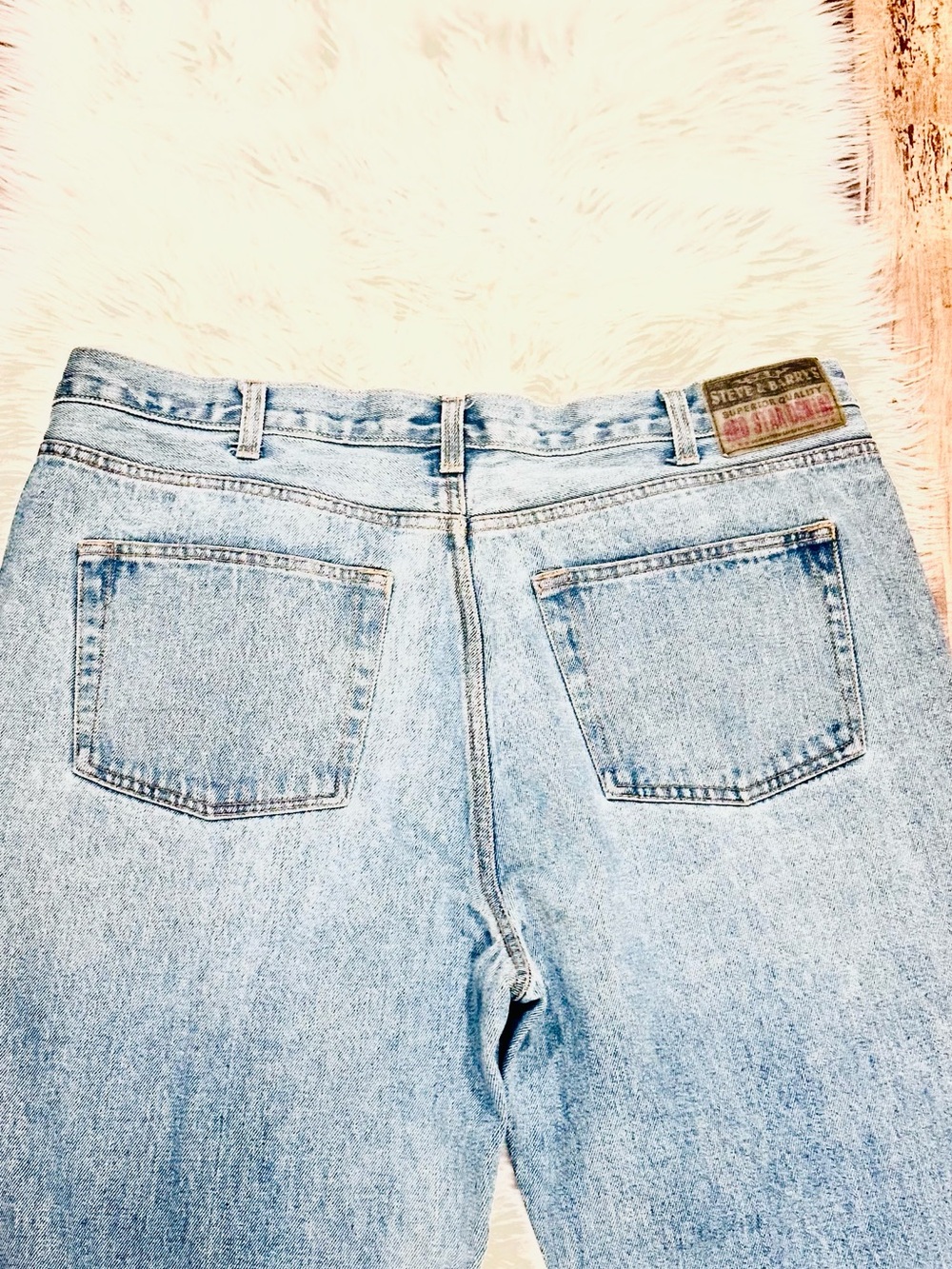 Steve & Barry's Deadstock Y2K Red Star Denim Relaxed Fit Jeans Vintage